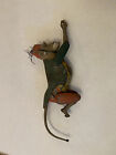 Antique Tin Toy Tom The Climbing Monkey Lehman Green Flocked Coat