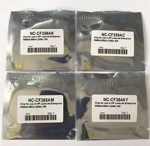 4 x Drum chip for HP M880z+ M880z+ NFC M855xh M855x+ CF358A CF359A CF364A CF365A - Picture 1 of 1