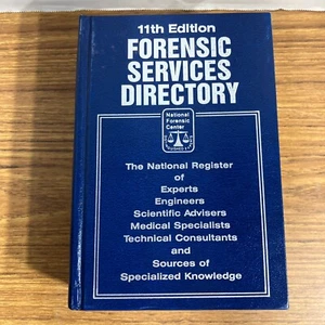 Forensic Services Directory 11th Edition 1994 Experts Specialists Engineers HC - Picture 1 of 8