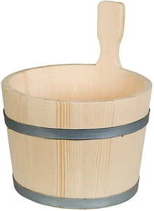 Bottich Kübel Holzbottich in trichterform 1 Griff  2,5 Liter Fichtenholz H 30 cm - Bild 1 von 1