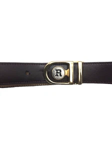 Mens Belt 38 Dark Brown Leather 07534 Matil Dress Golf Business Made in Spain - Picture 1 of 9