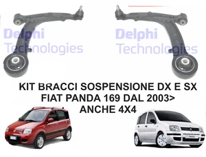 COPPIA BRACCI SOSPENSIONE DX E SX PER FIAT PANDA 169 DAL 2003 IN POI ANCHE 4X4 - Imagen 1 de 6