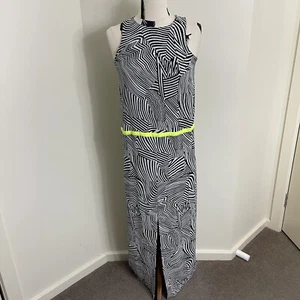 Sass & Bide Womens Black & White Animal Print Sleeveless Maxi Dress size 6 - Picture 1 of 15