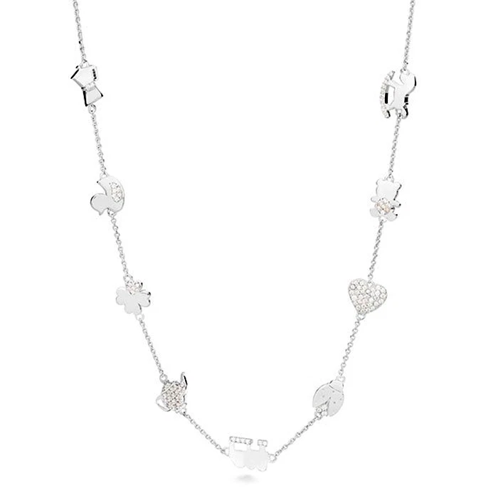 Rosato linea Sogni collana donna in argento e zirconi orsetto coccinella RSO03 - Immagine 1 di 1