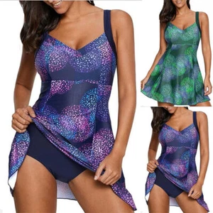 Women, Lady Plus Size Swimwear Swimsuit Skirted Swimwear Swimdress Swim Dress( - Picture 1 of 11