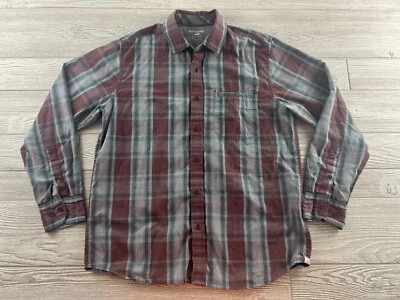 Camisa de franela de manga larga Horny Toad para hombre mediana a cuadros suave camping abotonada Foto 1 de 4