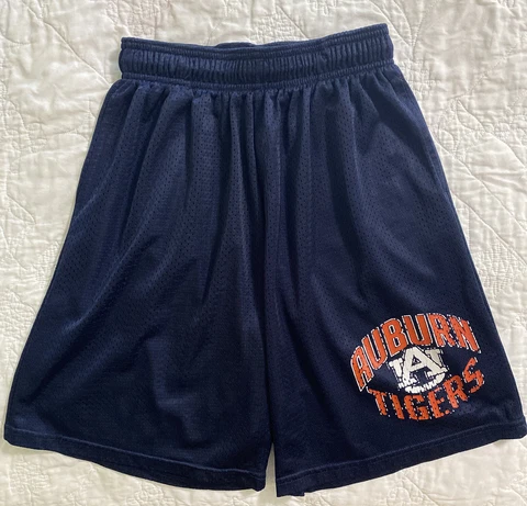 Men's Navy Auburn Tigers Training Shorts, Small Cover