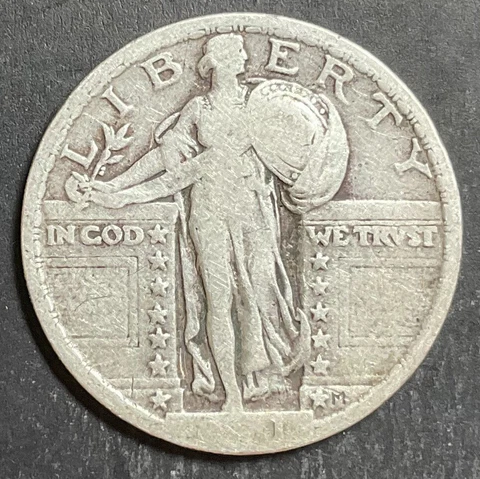 1921-P Standing Liberty Quarter Nice Original 90% Silver Tough Better Date i552 Cover