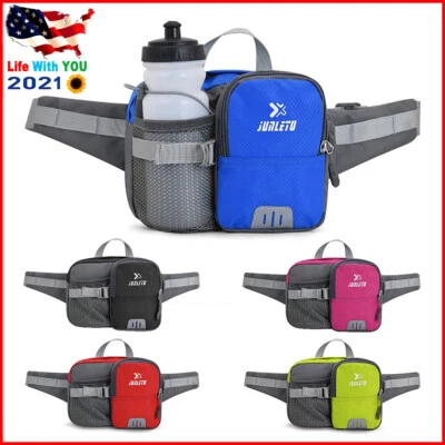 Outdoor Cycling Camping Hiking Belt Bag W/ Water Bottle Holder Waist Fanny Pack - Image 1 of 4