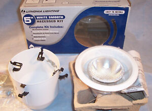 LITHONIA LIGHTING 5" Recessed Damp Area Ceiling Light 75w Remodel Kit 388-915