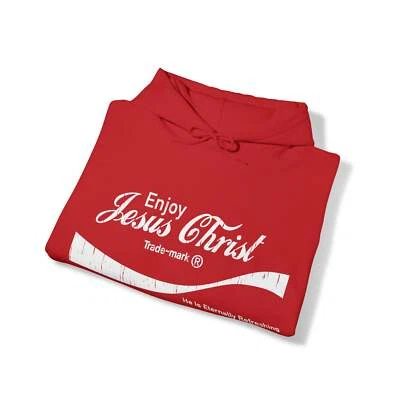 Eternally Refreshing Enjoy Jesus Christ Hooded Sweatshirt | Christian Hoodie | - Image 1 of 4