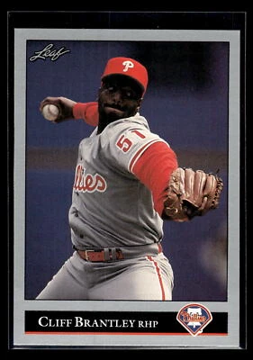 1992 Leaf Baseball #434a Cliff Brantley Rookie Phillies Pack Fresh Mint+ - Image 1 of 2