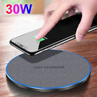 30W  Wireless Charger Charging Pad Mat For Apple Air Pods iPhone Samsung S22+