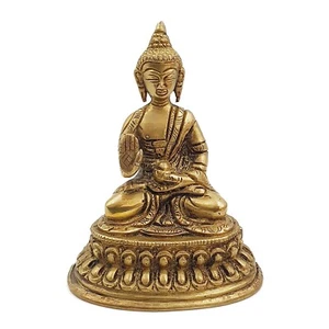 Brass Idol Protection Buddha-Abhaya Mudra | Item Finish- Glossy (AH-04) - Picture 1 of 7
