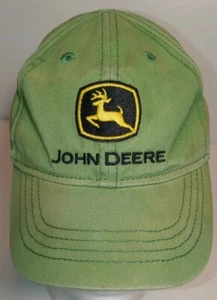Mütze Kappe grün John Deere Kleinkind bestickt Logo elastischer Riemen 100 % Baumwolle - Bild 1 von 9