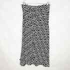 Zara Women's Circle Print Black/white Midi Skirt Size Xl