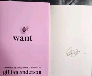 Gillian Anderson SIGNIERTES HANDSIGNIERTES Buch WANT HC The X-Files 2024 AUTOGRAMM - Bild 1 von 3