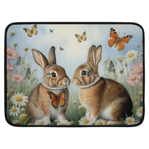 Easter Rabbits Dish Drying Mat 18x24 InchAbsorbent Drainer Rack Mats Absorben... - Picture 1 of 8
