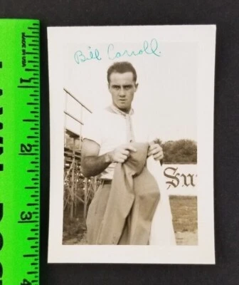 Foto instantánea de béisbol de ligas menores de Bill Carroll Sunbury Reds 1949 de colección Foto 1 de 2