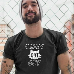 Crazy Cat Guy Tribute Vintage Distressed Funny Cute Animals Pets - Bild 1 von 9