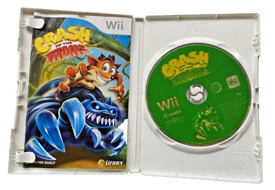 Crash of the Titans Nintendo Wii Game + manual Rated PG Family Fantasy Gaming - Image 1 of 4