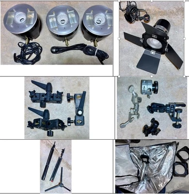 Kit estroboscópico de estudio Pro de 4 luces con amplios accesorios Foto 1 de 4