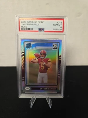 Donruss Optic 2024 - Clasificado novato Jayden Daniels #248 Holo Prizm (RC) PSA 10 Foto 1 de 4