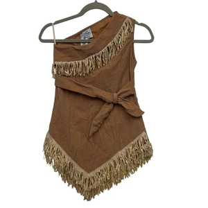 Disney Store Pocahontas Costume Vestito Bambina L (8-10) Frange Cintura Nuovo con etichette Vintage anni 90 - Foto 1 di 15