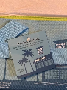 NEW Trader Joe's BLUE Mini Insulated Cooler Tote Lunch Bag - Picture 1 of 3