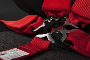 BRAUM Racing 5 Point 3" SFI Approved Racing Harness - Red - Each - Picture 1 of 7