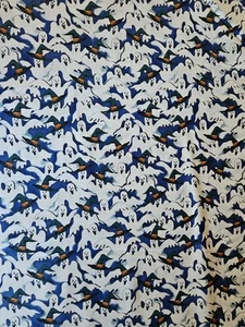 Windham Fright Nights Ghosts On Blue Halloween 100% Cotton Quilt Fabric 1yd - Picture 1 of 3