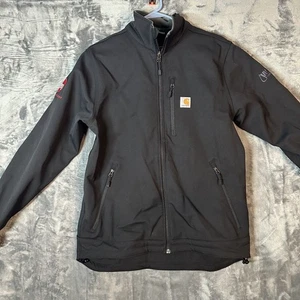 Carhartt Men's Relaxed Fit Rain Defender 0J2199-M Black Medium LOGOS - Picture 1 of 6