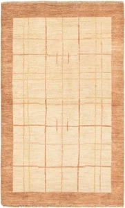 Cream 4'0" x 6'8" Hand-knotted Oriental Carpet Traditional Wool Area Rug - Picture 1 of 9