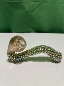 Custom glass pipes with Multicolor rhinestones - Picture 1 of 7