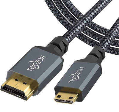 BESUCHE DEN TWOZOH-STORE Twozoh Kurz Mini HDMI Auf HDMI Kabel , Geflochtenes HDMI Auf Mini HDMI Kabel