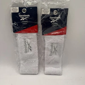 2 Diadema Reebok Cabeza Sudor Banda para el Cabello Gimnasio Deportivo Fitness Tenis Fútbol Blanco - Imagen 1 de 1