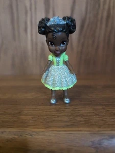 Disney Princess Tiana Mini Toddler Doll Figure Toy 3" Green Silver Glitter Dress - Picture 1 of 8