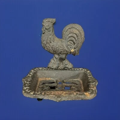 Чугунный держатель для мыла/губки петух домашний кухонный декор винтажный деревенский - Изображение 1 из 4
