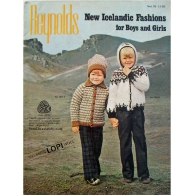 Reynolds New Icelandic Fashions for Boys & Girls Knitting Pattern Booklet Vol 79 - Image 1 of 4