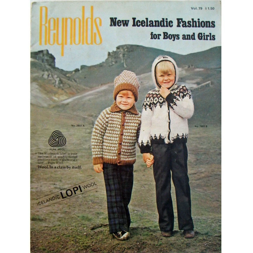 Reynolds New Icelandic Fashions for Boys & Girls Knitting Pattern Booklet Vol 79 - Image 1 of 4