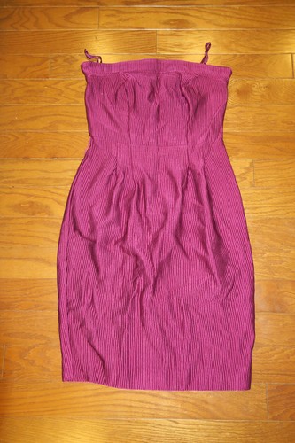 UNDERCOVER Abito da festa 4 XS ❤️ VICTORIA'S SECRET MODA ❤️ RASO ❤️ SENZA SPALLINE LUNGHEZZA GINOCCHIO CERNIERA