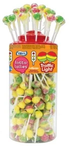 Vidal Lotta Lollies Semáforo Piruletas Dulces - Bañera Completa 150 piruletas - Imagen 1 de 4