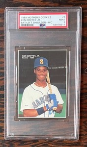 1989 Ken Griffey Jr. Mother's Cookies #3 HAND CUT PSA 9