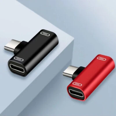 Dual 2 in 1 Type C to USB-C Headphone Audio Charger Adapter Splitter Converter - Image 1 of 4