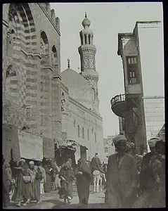 Glass Magic Lantern Slide STREET VIEW IN CAIRO C1890 EGYPT PHOTO - Picture 1 of 2