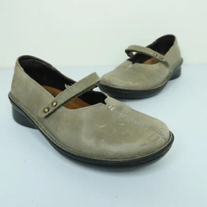 Naot Leather Shoes Mary Jane SZ 8 Khaki Comfort Flats - Picture 1 of 8