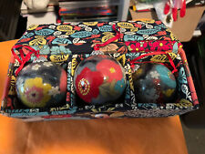 2011 Vera Bradley Glass Ornaments Large Size Floral Designs With Case