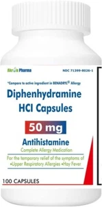 DIPHENHYDRAMINE 50MG 100CT AKRON - Picture 1 of 1