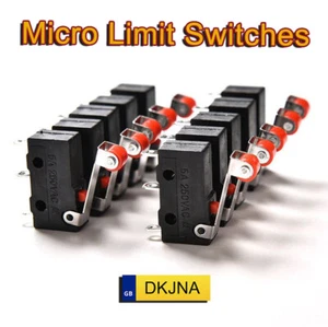 Limit Switch 10x Roller type 250V 5A N/O N/C Micro Limit Switches V-Slot CNC 3D - Picture 1 of 8