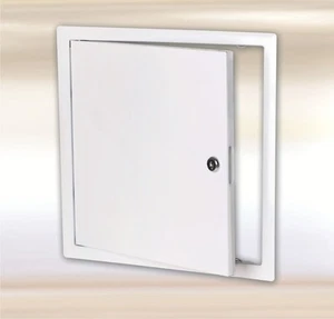 Porta di accesso in metallo 16" x 16" sistema B3 con serratura a cilindro tondo con chiave - Foto 1 di 5